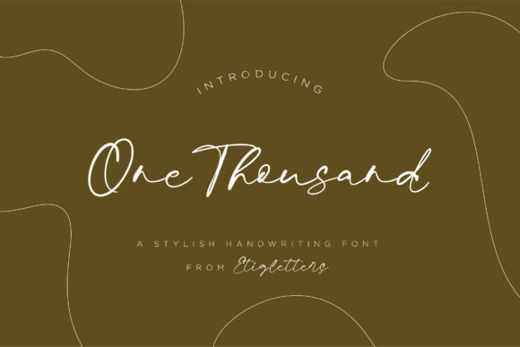 One Thousand Font for Elegant Branding
