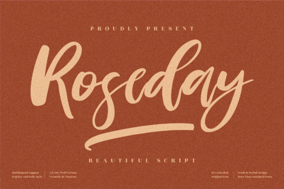 Roseday: A Whimsical Script Font for Handmade Brands