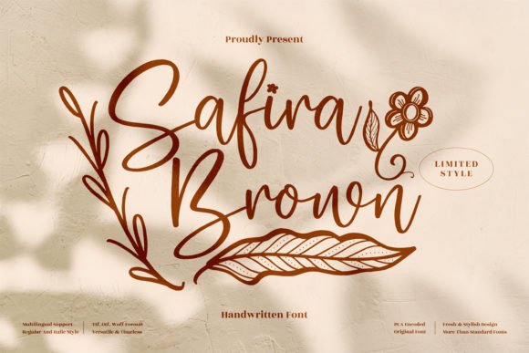 Safira Brown: A Refined Script Font