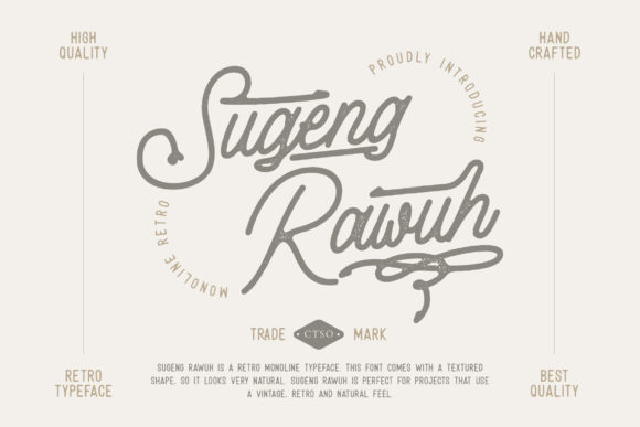 Sugeng Rawuh: The Vintage Script Font for Makers