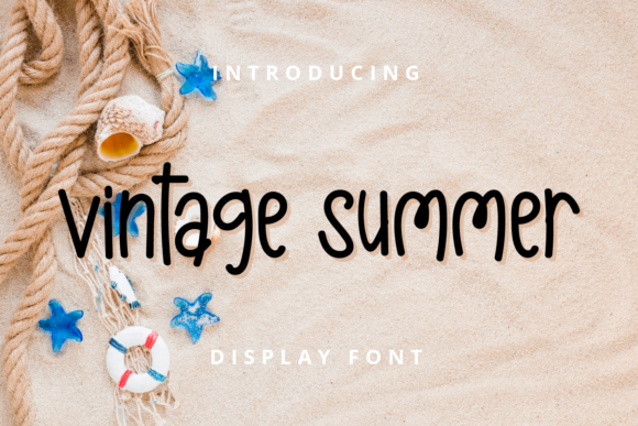 Vintage Summer Font for Creative Design