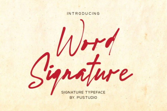 Word Signature Font for Creative Projects